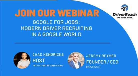 Upcoming Webinar: Google for Jobs—Modern Driver Recruiting in a Google World